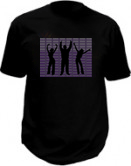 Camiseta led danza del partido - púrpura