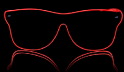 „Blizgantys akiniai“ „Ferrer“ stiliaus - raudoni