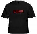 T-shirt LED cu afișaj scrololing - roșu