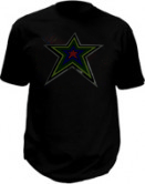 Belysning t shirt - stjerne