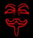 Masker som lyser Anonym - Röd