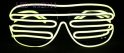 Γυαλιά με βάφλες πάρτι LED - Κίτρινο