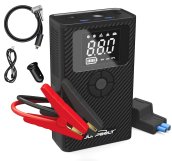 Portable battery 8000 mAh + car jump starter + starting cables + Car compressor 150 PSI