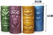 Tiki mokken - Cocktailglazen van keramiek - set van 4 stuks