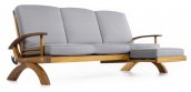 Wooden garden furniture - luxury wooden sofas set for 5 people + coffee table