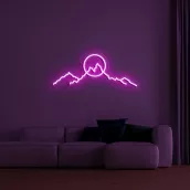 Letrero de neón LED de luz en la pared 3D - MONTAÑAS 75 cm
