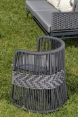 Luxury garden seating - Outdoor sofa set for 5 people + coffee table + side table - Roxana
