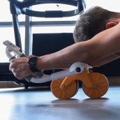 Rodillo abdominal - Rueda de fitness con temporizador 2 en 1 para abdominales.