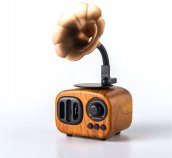 Bluetooth radio gramophone retro imitation with Bluetooth + FM/AM radio/AUX/USB disk/Micro SD