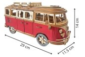 Holzklappmodell - 3D Holzpuzzle Retro Auto - Volkswagen VW T1