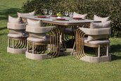 Garden dining set modern and luxury - Outdoor table for 6 people for the terrace - Galot