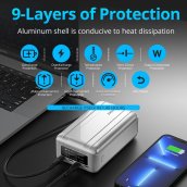 Externá nabíjačka powerbank až 26 800mAh + 138W výstup + 4x USB-C - SuperTank Pro