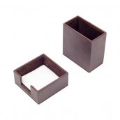 Accessori da ufficio - SET 8 pezzi - Pelle marrone di lusso (Hand Made)
