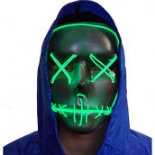 Máscara de Halloween Purga LED - Verde