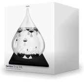 Pisaroiden muotoinen lämpömittari 9 pallolla - XXL Galileo drop lasi 20x28cm (sääennuste)