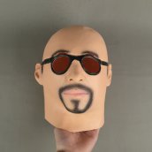 Máscara de látex de silicona con cara de hombre calvo para adultos para Halloween o carnaval