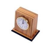 Mesa de escritório elegante de luxo CONJUNTO de acessórios 11 peças + relógios de mostrador (madeira + couro)