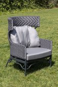 Luxury garden seating - Outdoor sofa set for 5 people + coffee table + side table - Roxana