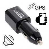 Carregador de carro com GPS Locator + função de interceptação de chamadas