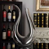 Carafe et décanteur à vin 1500 ml - Carafes à vin uniques en forme de U + boules de nettoyage