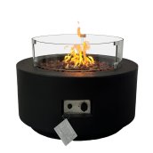 小型屋外ガス暖炉 - ポータブルコンクリートファイヤーピットコーヒー