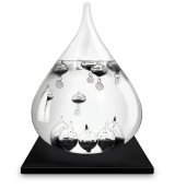 Pisaroiden muotoinen lämpömittari 9 pallolla - XXL Galileo drop lasi 20x28cm (sääennuste)