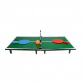 Clár boird mini ping pong - sraith leadóg bhoird + raicéad 2x + liathróid 4x