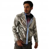 LED Tron felpa con cappuccio - Argento