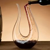 Carafe et décanteur à vin 1500 ml - Carafes à vin uniques en forme de U + boules de nettoyage