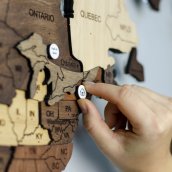 Alfinetes com eventos especiais 12 pcs em mapas de madeira