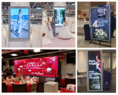 Portable LED panel (57,6x192 cm) + WIFI/LAN/USB resolution 192x640 pixels