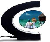 Moldura flutuante para fotos - molduras de vidro flutuantes magnéticas com iluminação de cores RGB