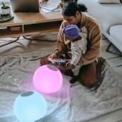 Floating speaker - ball swimming pool bluetooth waterproof speaker IP67 with color lights RGB LED + 5W
