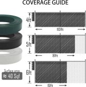 Chainlink fence PVC strips - Mesh fence filling flexible shielding slats (tape) - 50m roll - Black