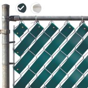 Chainlink fence PVC tape - Mesh fence filling flexible shielding slats (strips) - 50m roll - Green