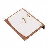 Bőr asztali szőnyeg - Luxury SET 11 db asztali alátéthez (barna fa + bőr)