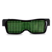 Okos LED világító szemüveg okostelefon alkalmazással vezérelhető (szöveg + animációk)