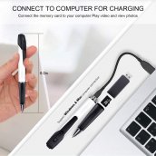 Penna con fotocamera - Registratore nascosto spia FULL HD 1080P + supporto micro SD fino a 64 GB