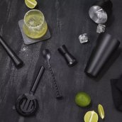 Koktél shaker szett 750 ml - Vegyes italos ajándékkészítő készlet 11 kiegészítővel fekete