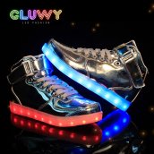 Világítás Sneakers - Ezüst