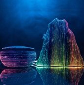Bolsa LED luminosa: se ilumina a partir de fibras ópticas con control a través de la aplicación en SMARTPHONE