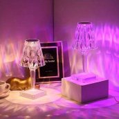 クリスタル テーブル ランプ LED アクリル タッチ ライト カラフル RGB