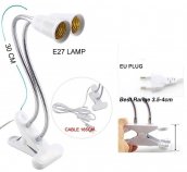 Lampa na rastliny 80W (2x 40W) 2 hlavy husí krk  so 400x LED diodami