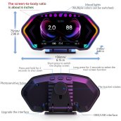 Best hud for car - car onboard computer - OBD Multifunctional sports Accelerometer 6" display