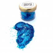 Glitterpoeder - sprankelende biologisch afbreekbare stofdecoraties voor het lichaam + haar + baard - 10 g (blauw)