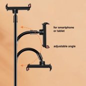 Soporte multifuncional para teléfono móvil: soporte flexible para teléfono/tableta de hasta 138 cm