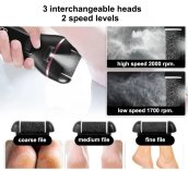 Máquina de pedicura (lima para pies) - Raspador eléctrico para pies, removedor de durezas para pies + resistente al agua - juego de 10 accesorios