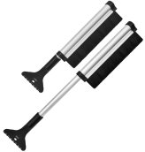 Rascador de hielo y nieve - rascador de lunas para coche telescópico (extensible) de aluminio