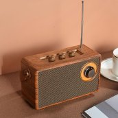 AM FM radio - retro vintage style made of wood with Bluetooth + AUX/USB disk/Micro SD