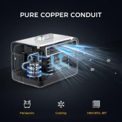 Mini portable air conditioner - 4in1 (air conditioner/fan/dehumidifier/lamp) noise only 50 dB + remote control